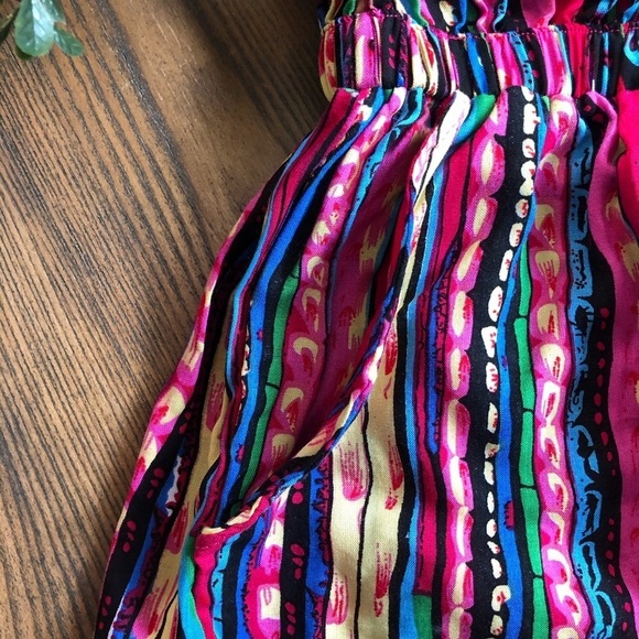 🎄 Hawaiian clothing romper shorts  colourful SZ S/M - Picture 5 of 9